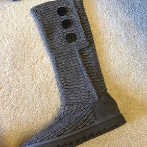 Gray Knit UGG boots